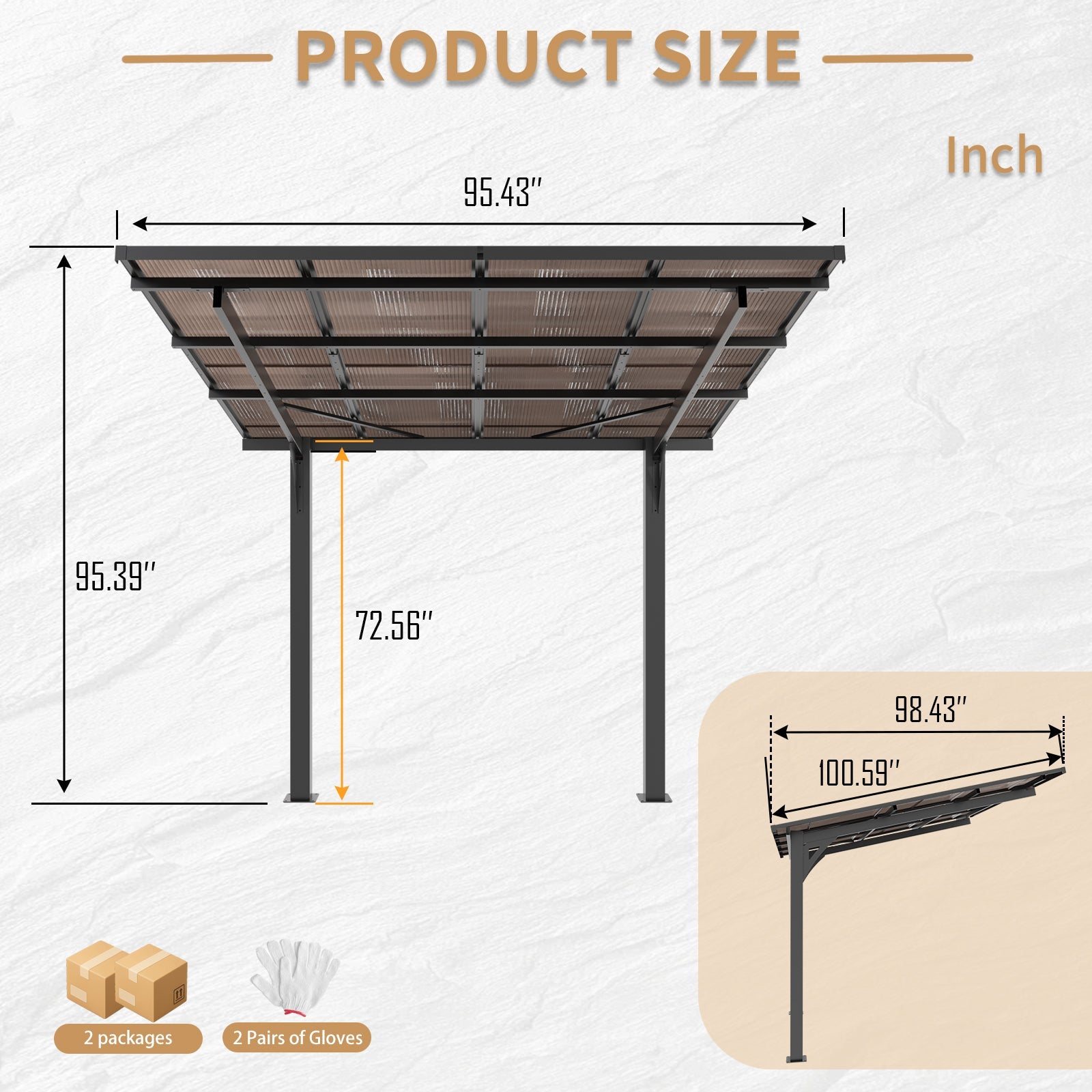 8x8FT Outdoor Carport