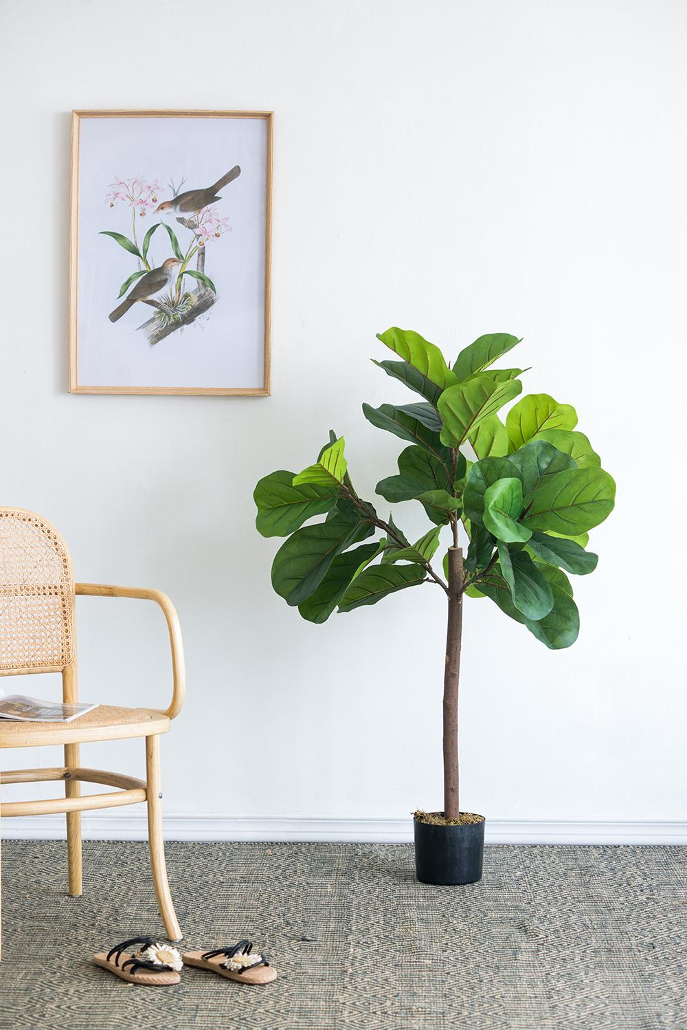 25x25x52"H Fiddle Fig Leaf Tree, 40 Leaves
