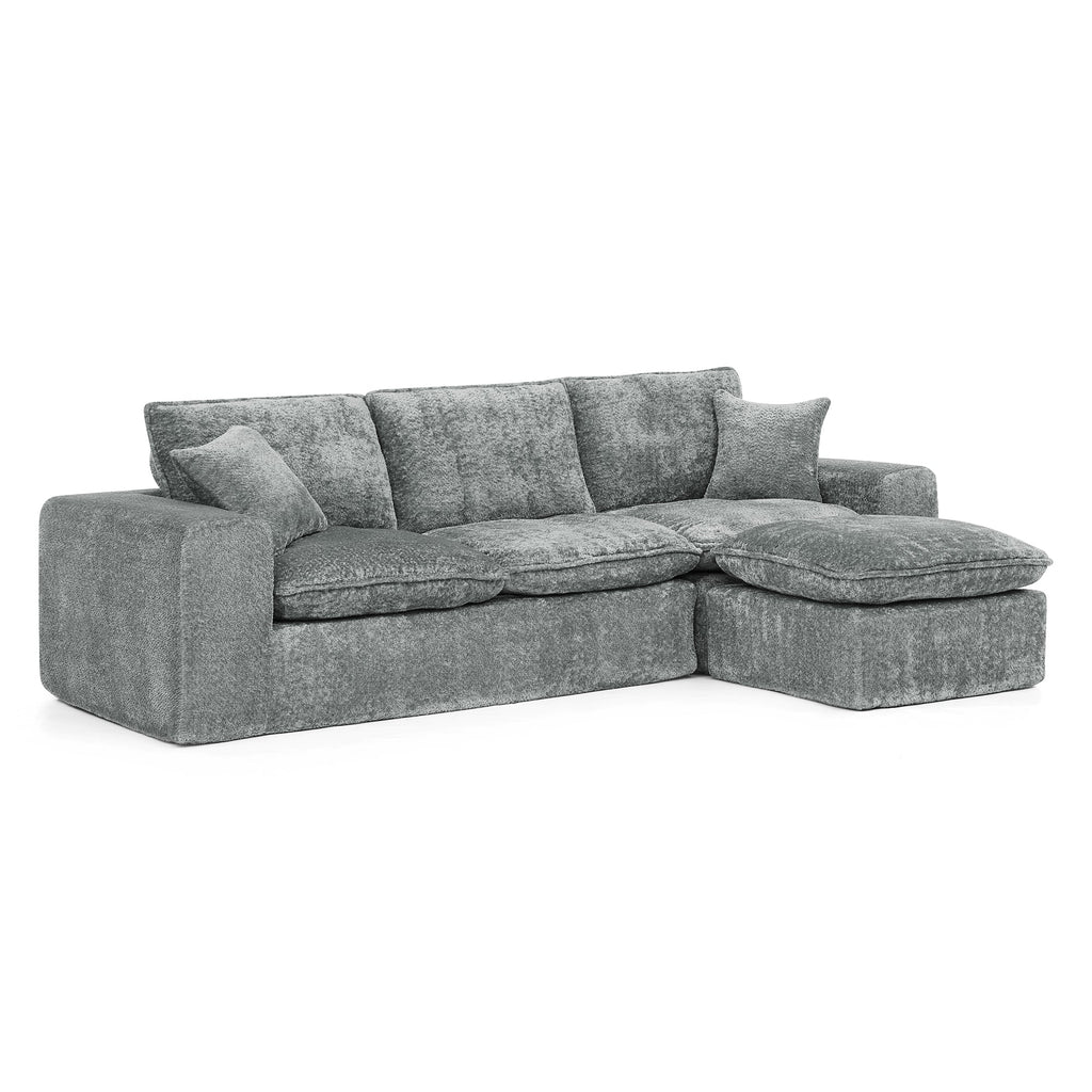 107'' Modern Boucle Sectional Sofa with Reversible Chaise