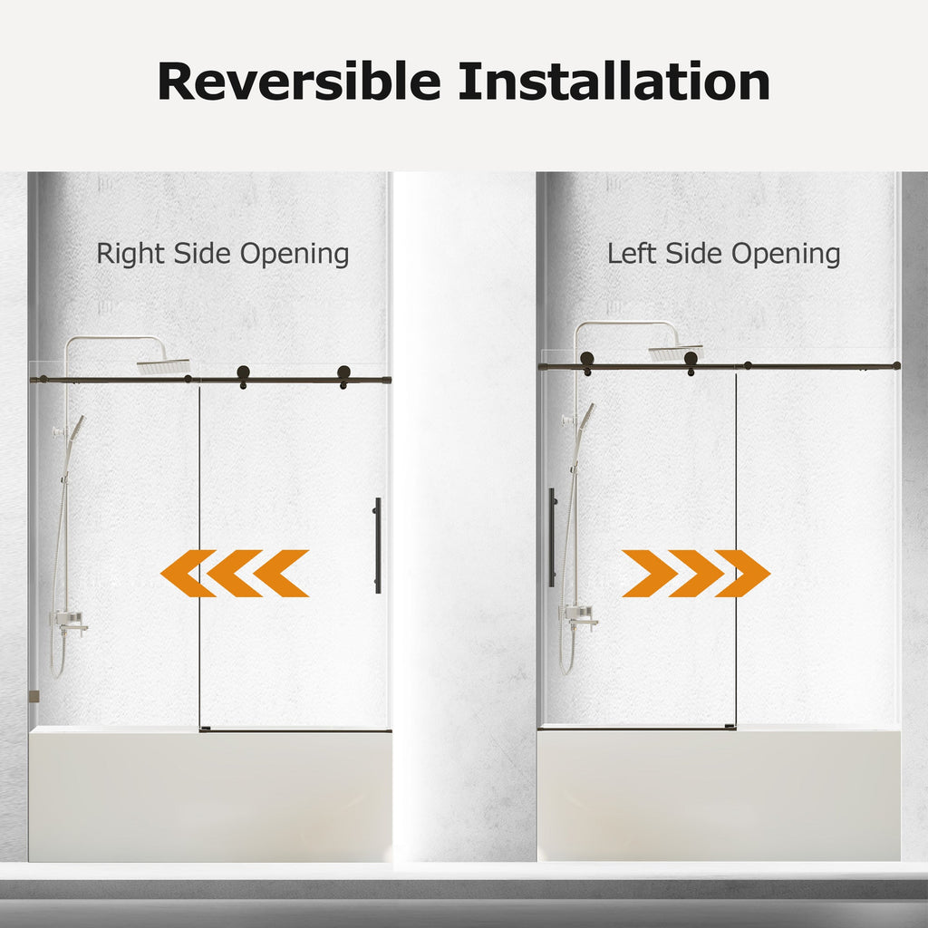 Frameless Single Sliding Soft-Close Shower Doors