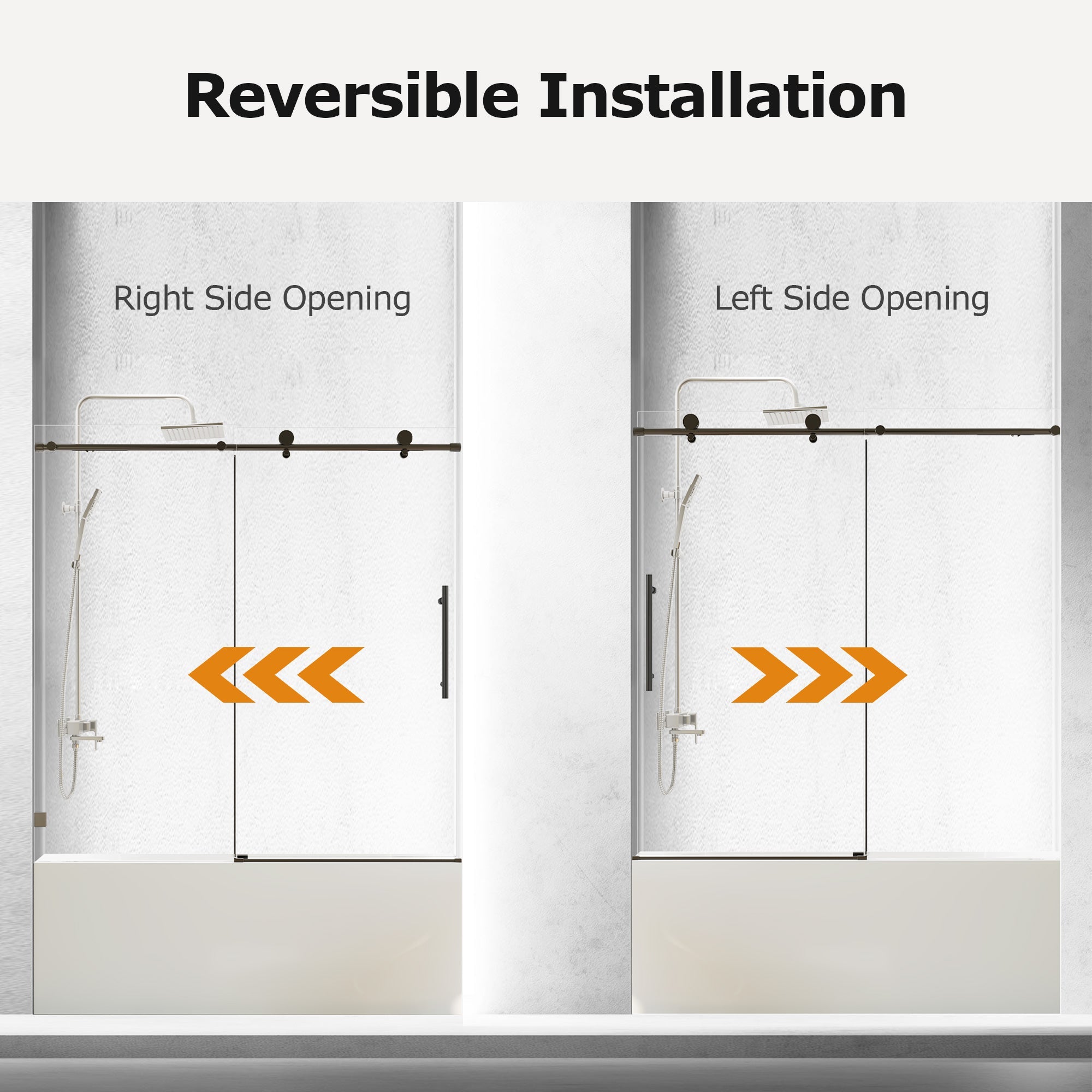 Frameless Single Sliding Soft-Close Shower Doors