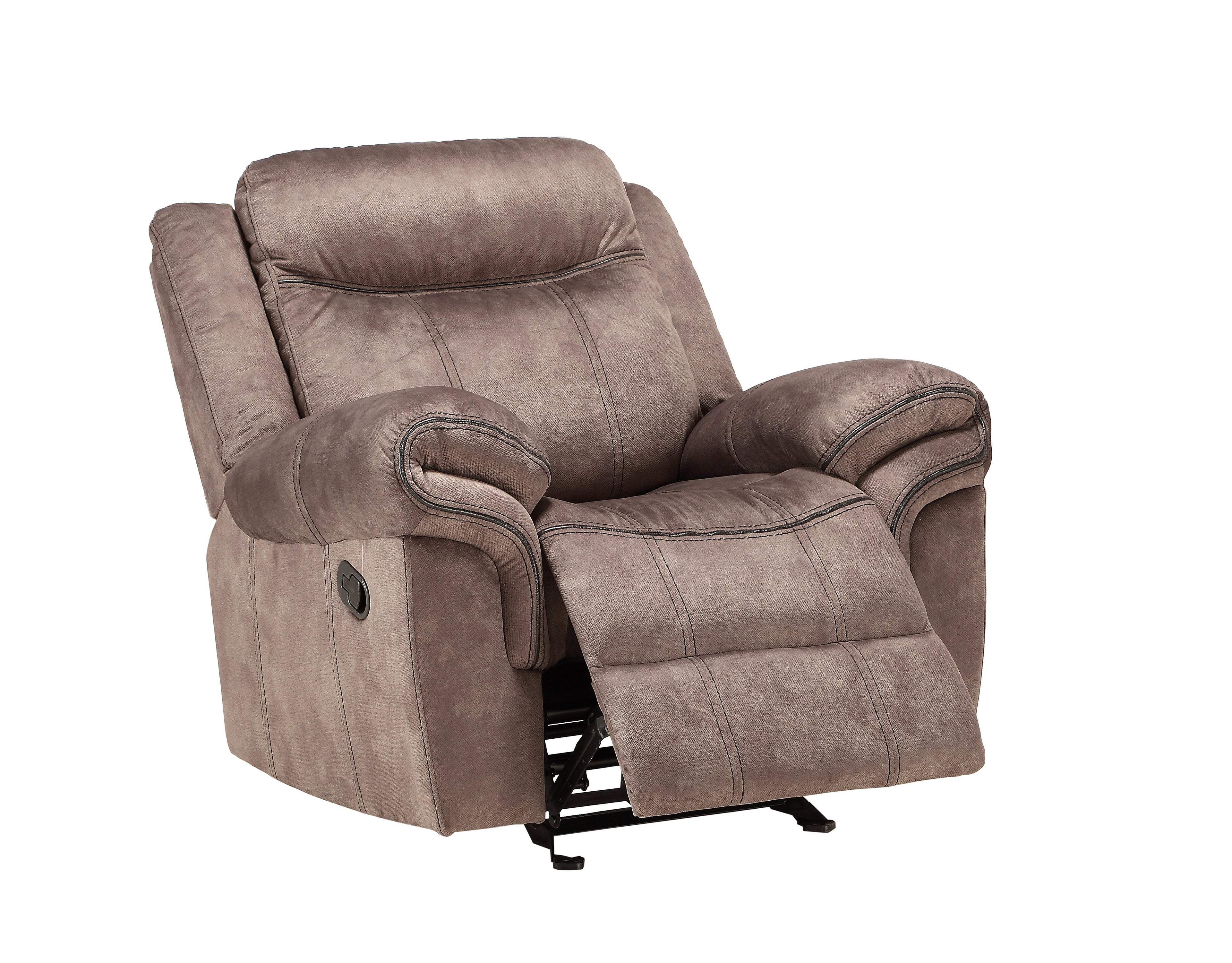 Zubaida Two Tone Chocolate Velvet Glider Recliner