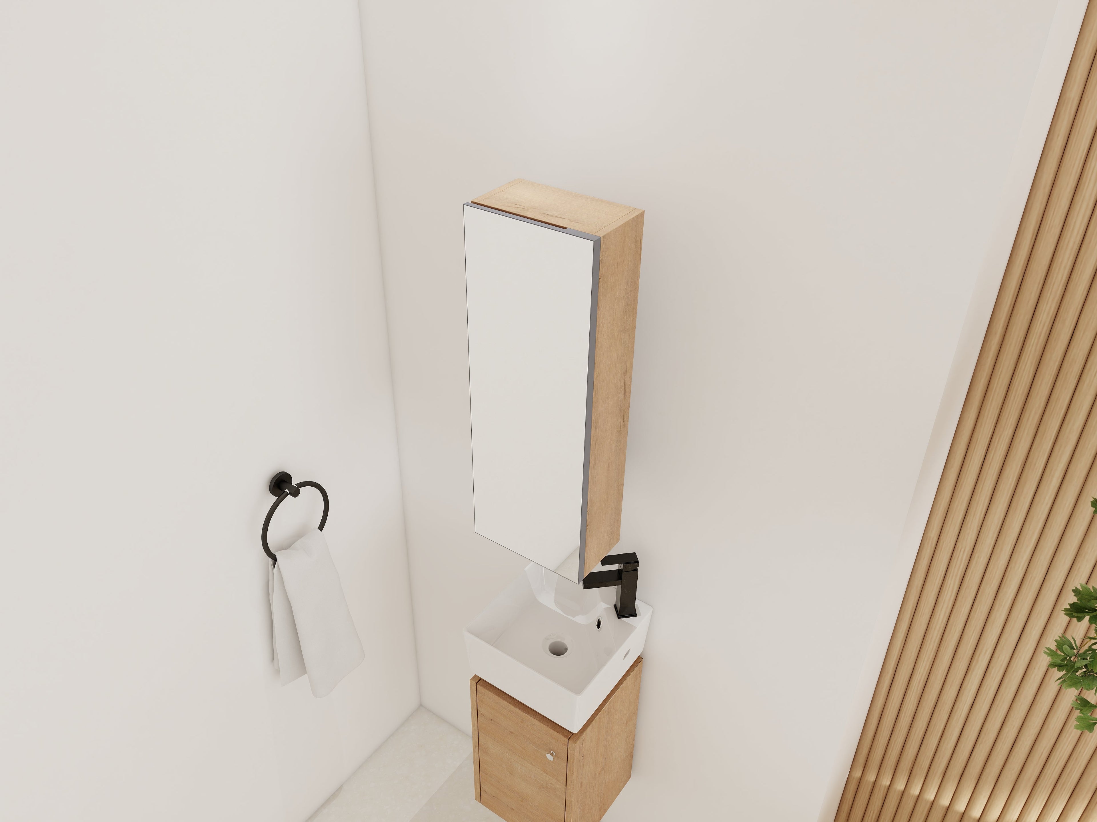 10" Bathroom Mirror Cabinet with Storage