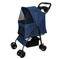 Foldable Pet Stroller for Small Dogs and Cats