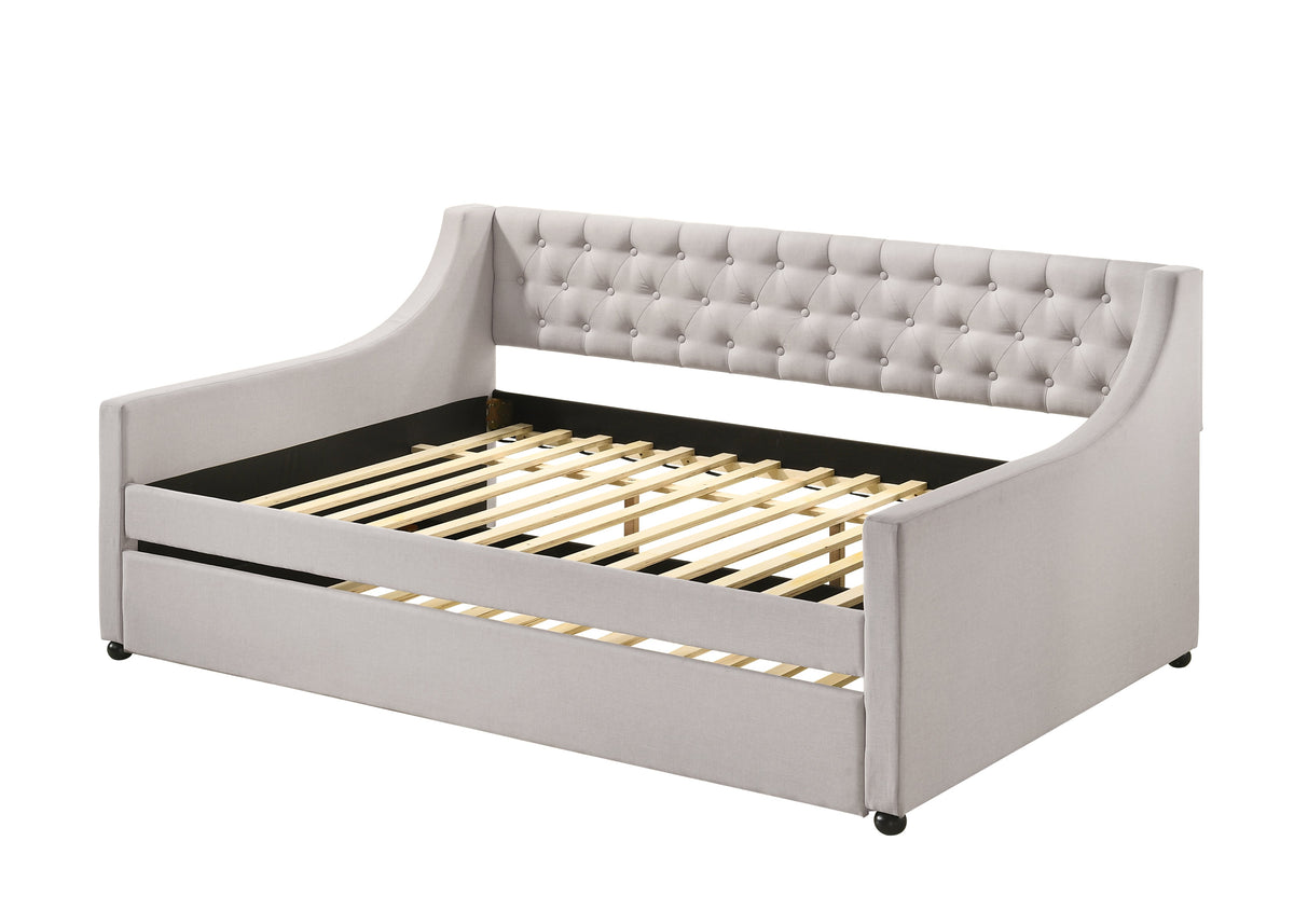 Lianna Fog Fabric Full Daybed & Twin Trundle