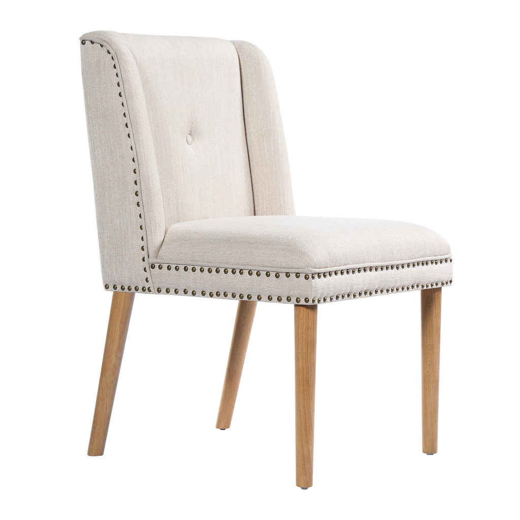 Light Luxury Rivet Upholstered Dining Chair (Set of 2)
