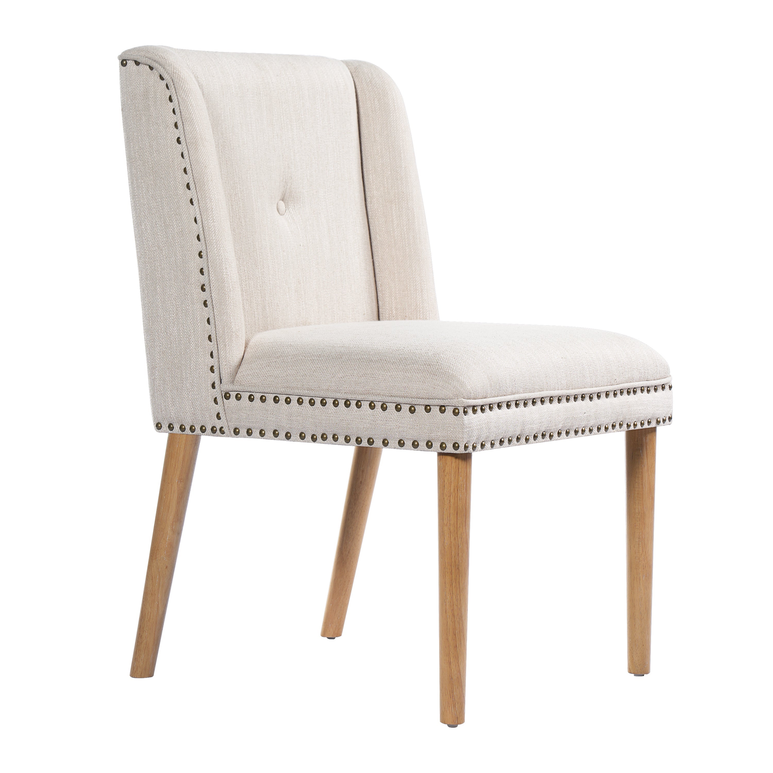 Light Luxury Rivet Upholstered Dining Chair (Set of 2)