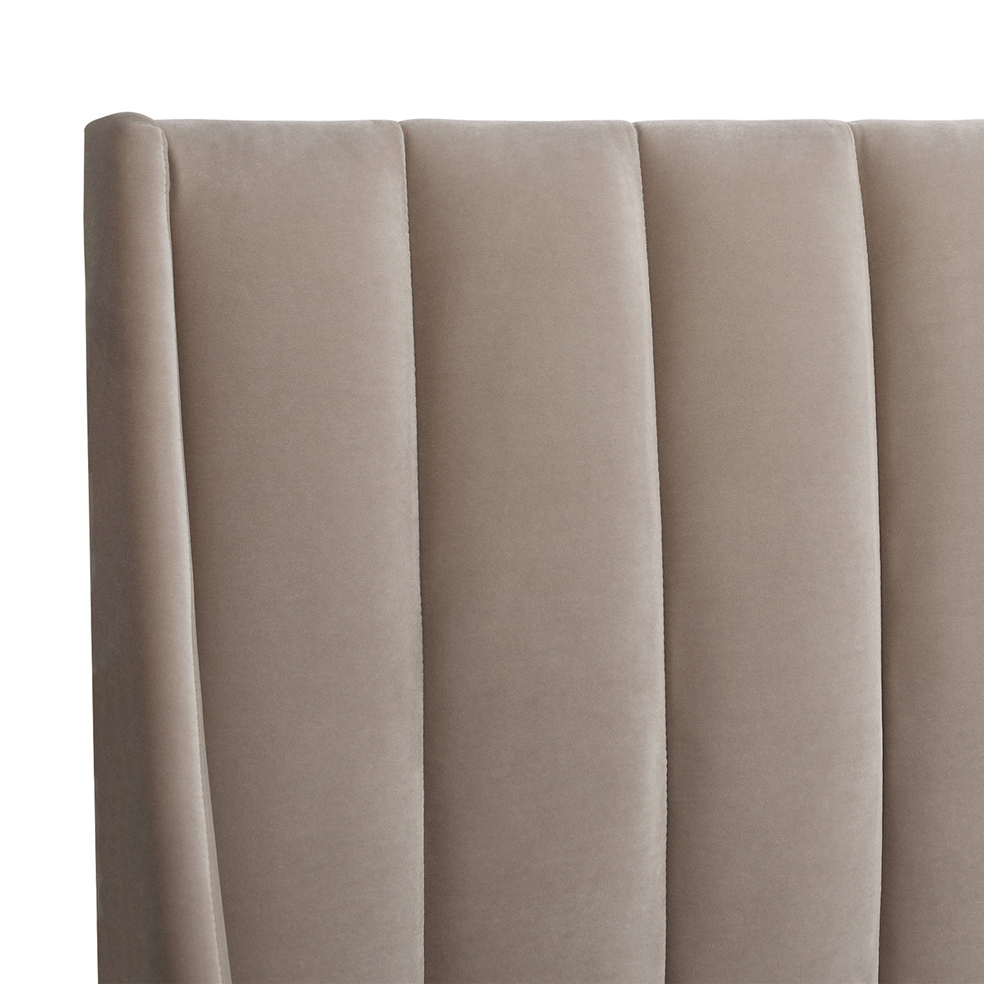 Aspen Vertical Tufted Headboard Platform Bed Set, King, Mink