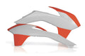 Acerbis 13-16 KTM SX125/150/ SX250/XC/ SX-F/XC-F/ EXC/XC-W/XCF-W Radiator Shroud - White/Orange 2314251088