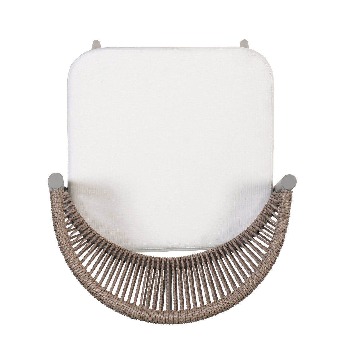 Outdoor 26" Seat Height Metal Frame Counter Stools with PE Rattan Scallop-shaped Backrest