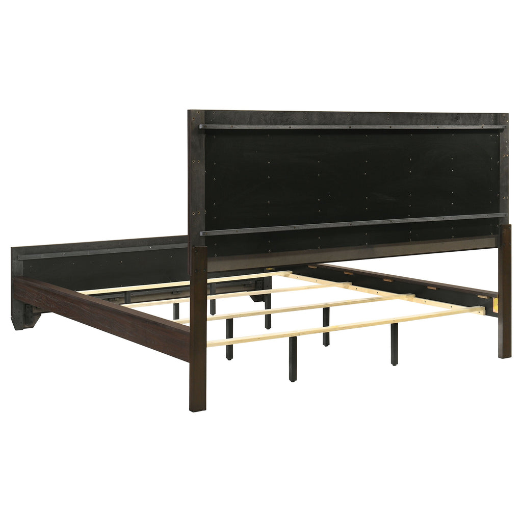 Villeparisis Dark Cocoa California King Panel Bed