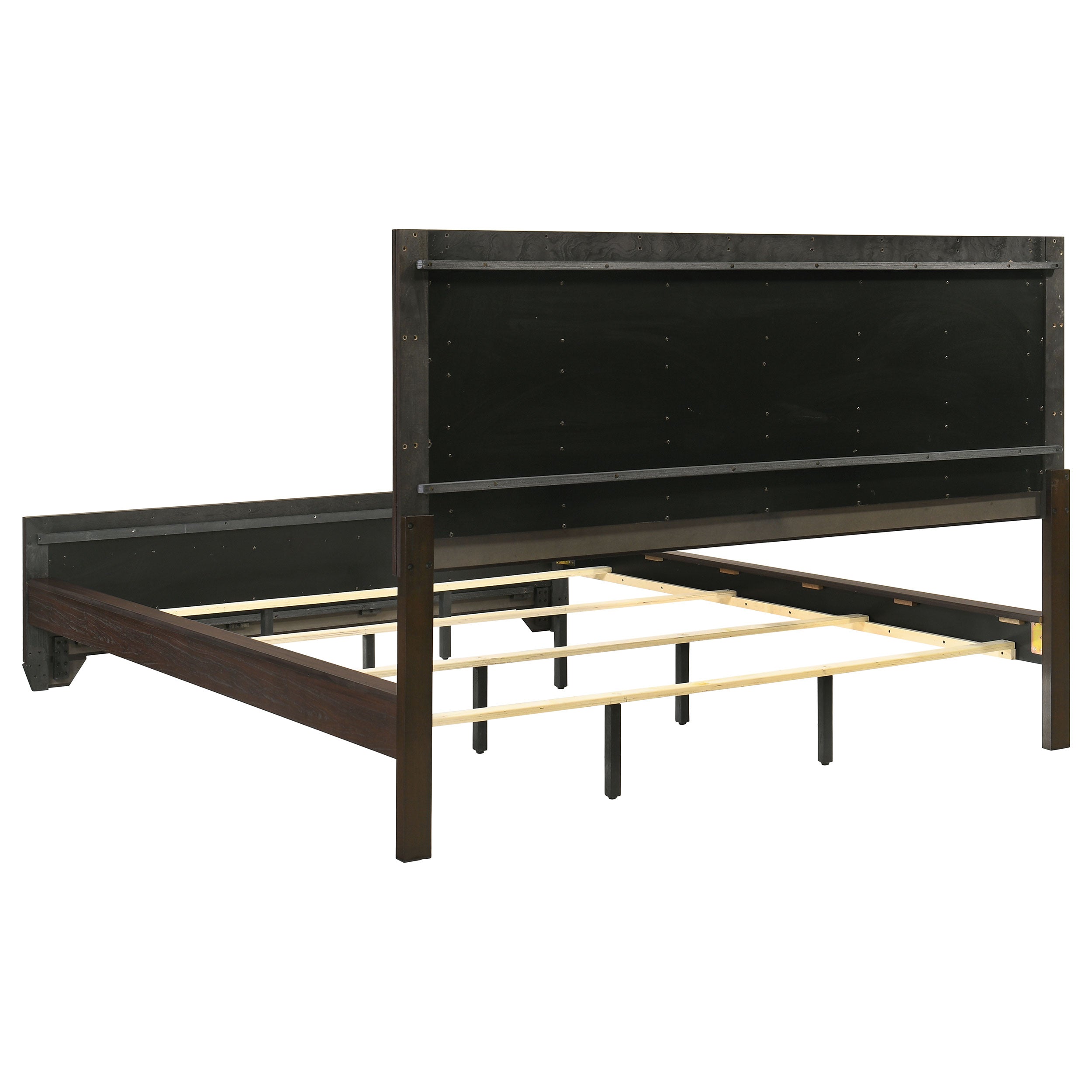 Villeparisis Dark Cocoa California King Panel Bed