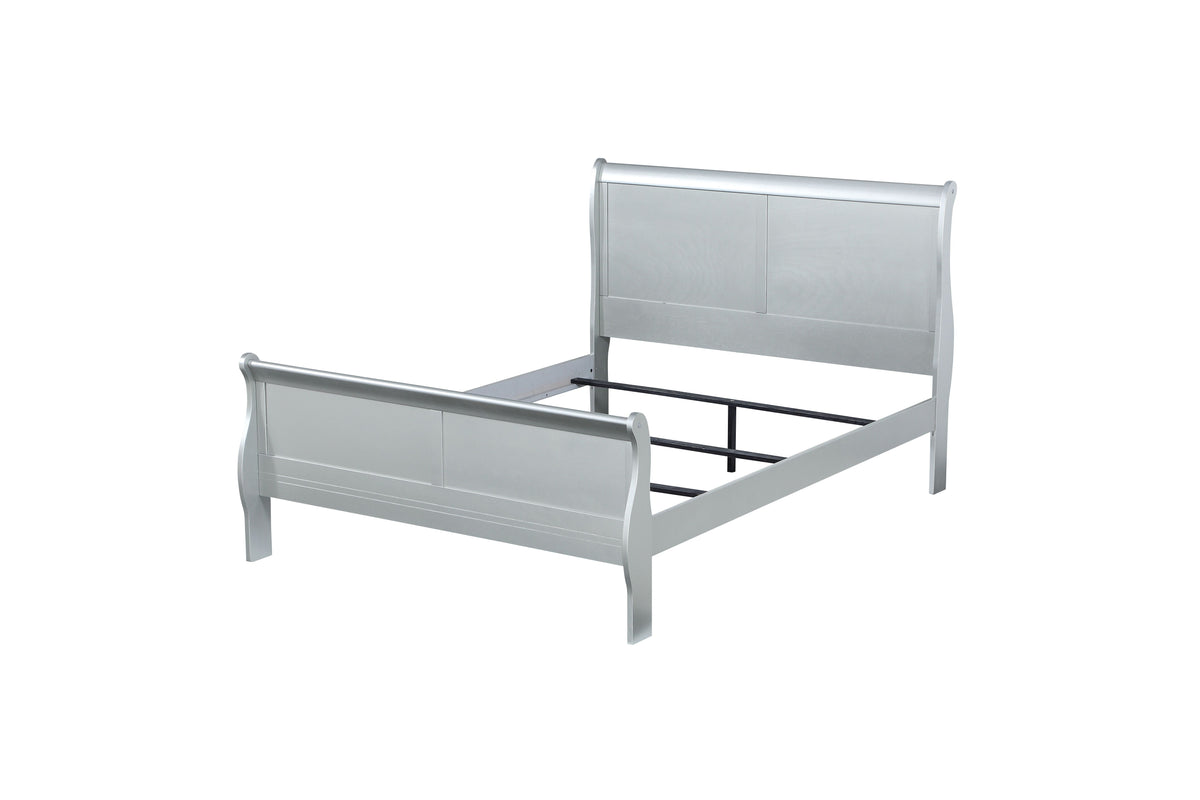 Louis Philippe Platinum Finish Eastern King Bed