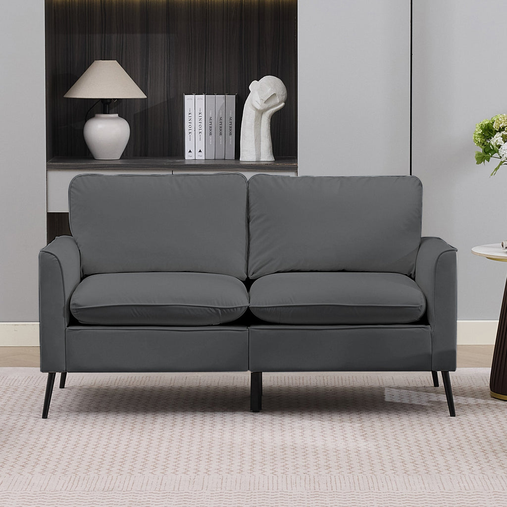 TS Cat Paw Leather Upholstered Loveseat