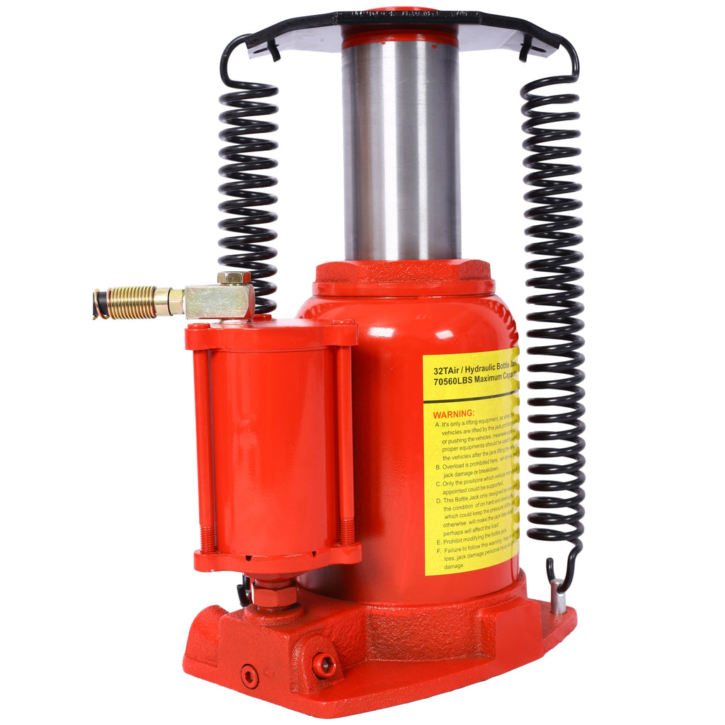 Air Hydraulic Bottle Jack, 32 Ton