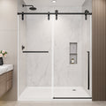 Matte Frameless Sliding Shower Door 56"-60" W x 75" H