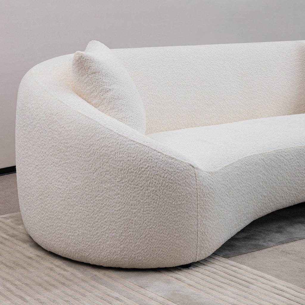 3+1+1, 93.31" Minimalist Curved Sofa, 3 Seater