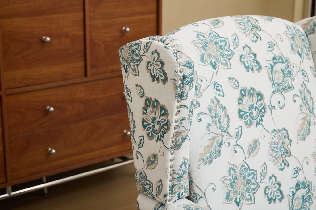 Modern Accent Chair with Retro Wood Legs