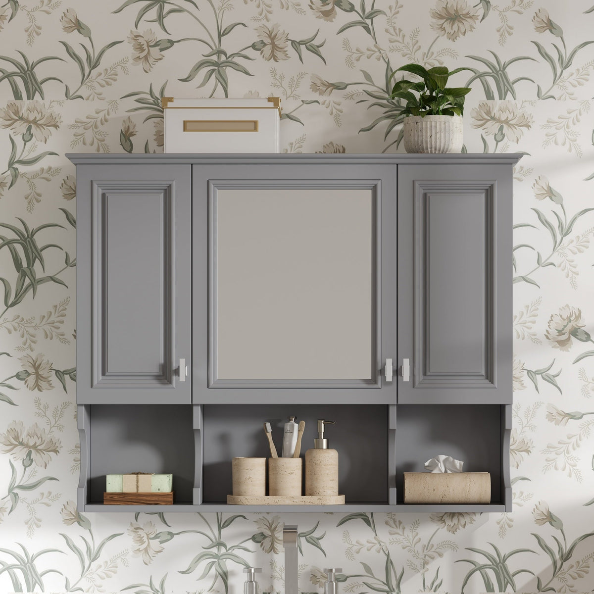 35'' x 28'' Wall Mounted Bathroom Medicine Cabinet