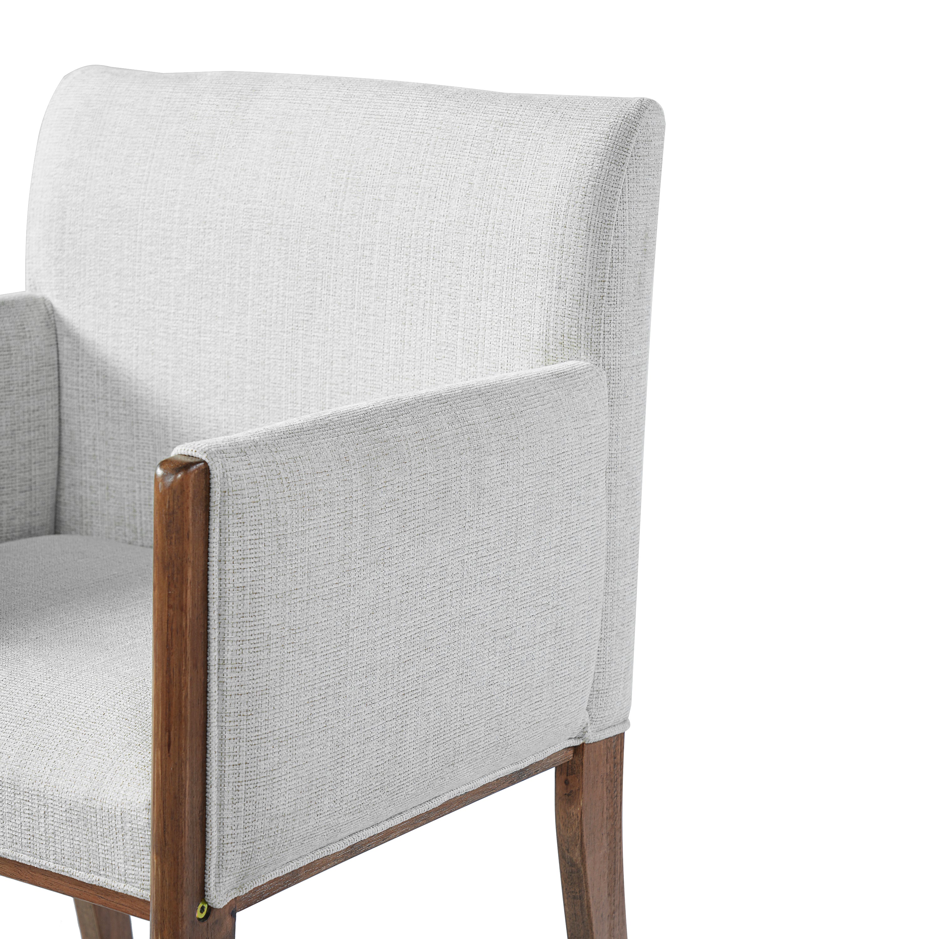 24'' Seat Height Upholstered Counter Stools with Arms for Kitchen Island/Dining Room, Set of 2