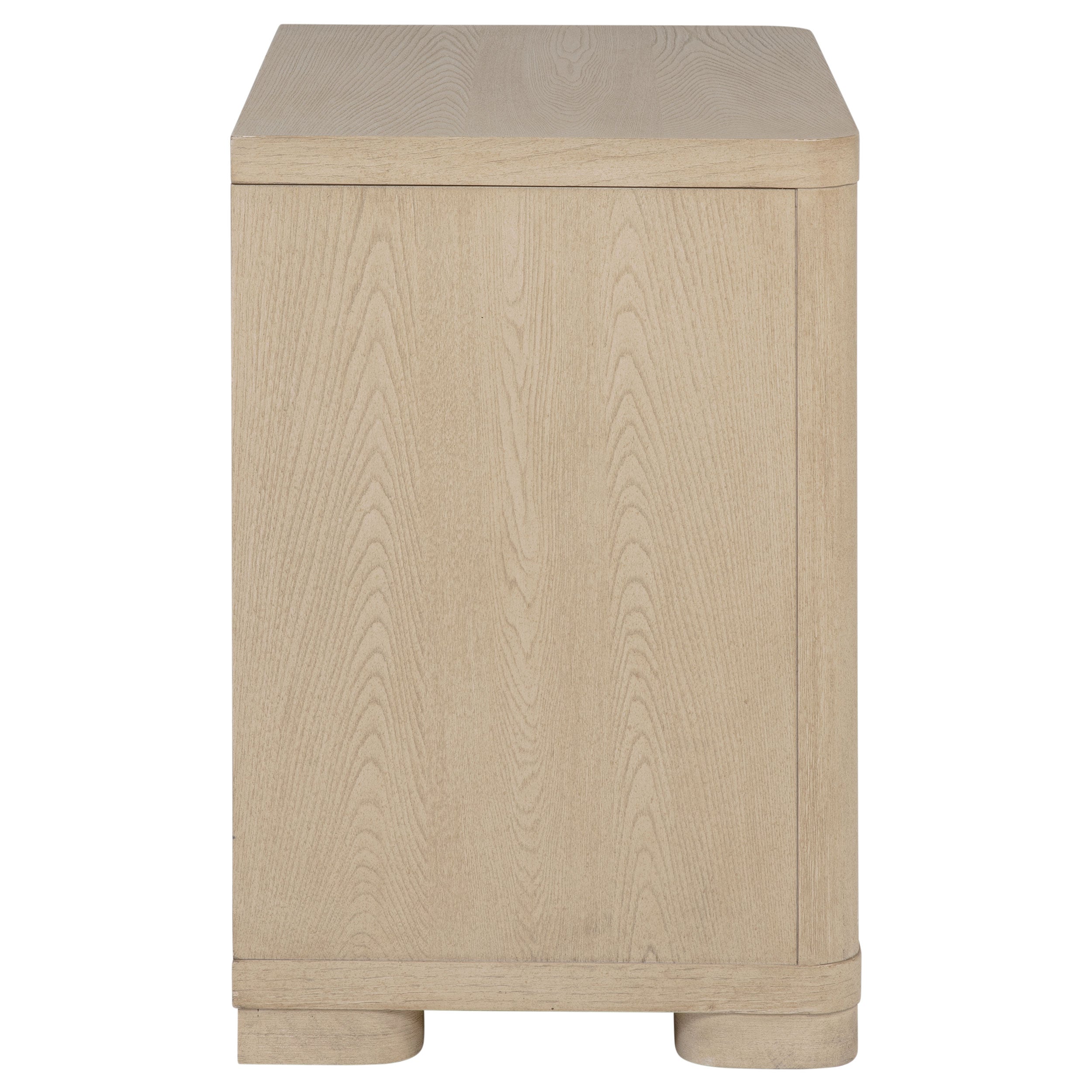 Mirador Light Elm 2-Drawer Nightstand Bedside Table