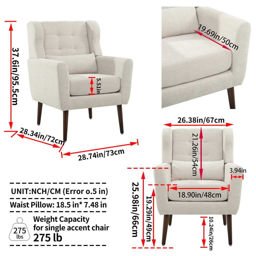 Modern Chenille Accent Chair