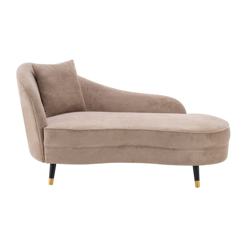 BellaLuxe Velvet Curved Chaise Lounge