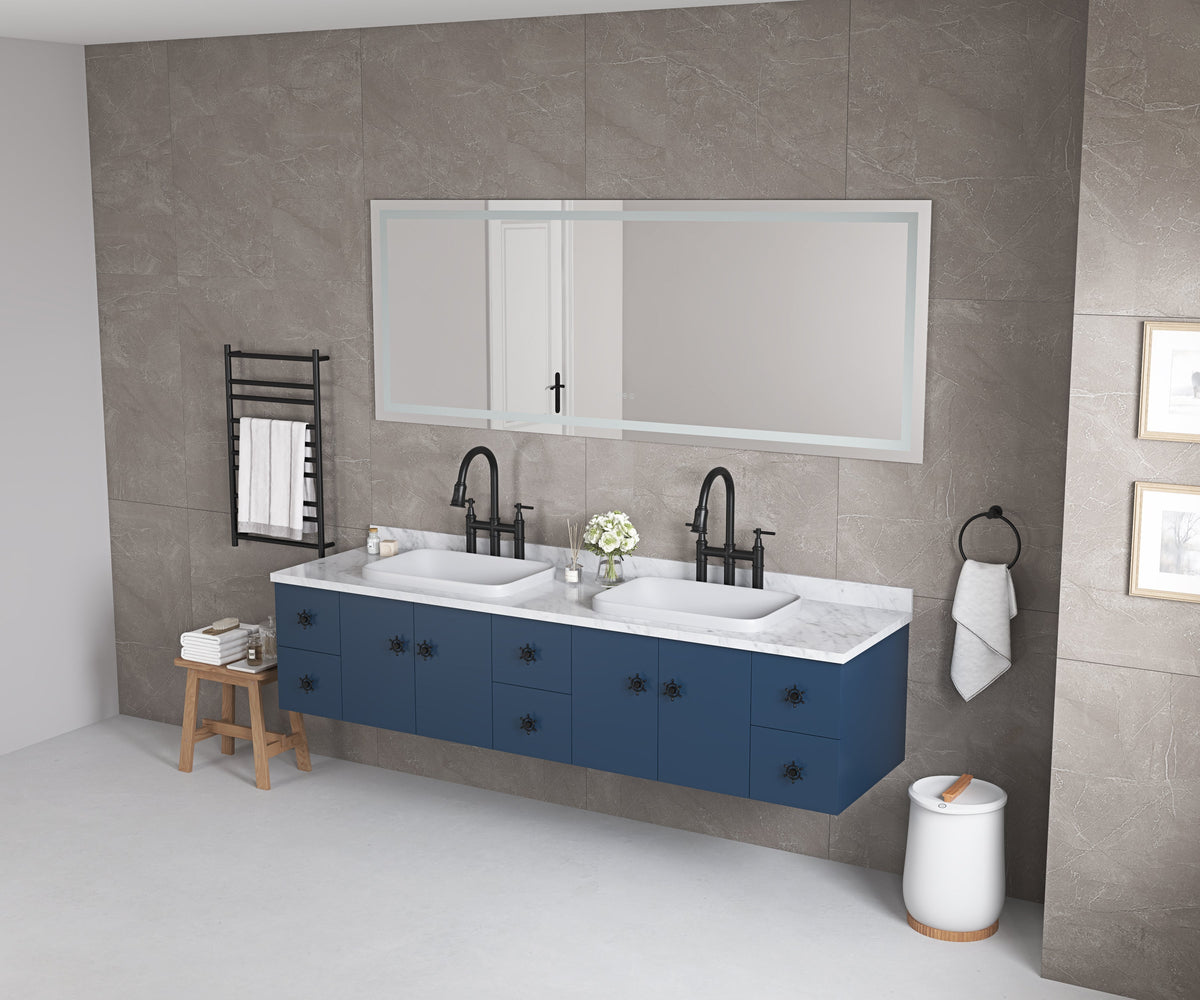 72" x 30" LED Bathroom Mirror with Front and Backlight