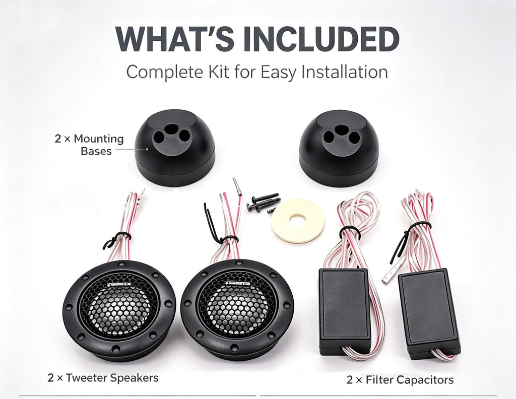 1.5 Inch Car Tweeter Speaker Dome Audio High Pitch Loudspeaker  Car Audio Modification Accessory