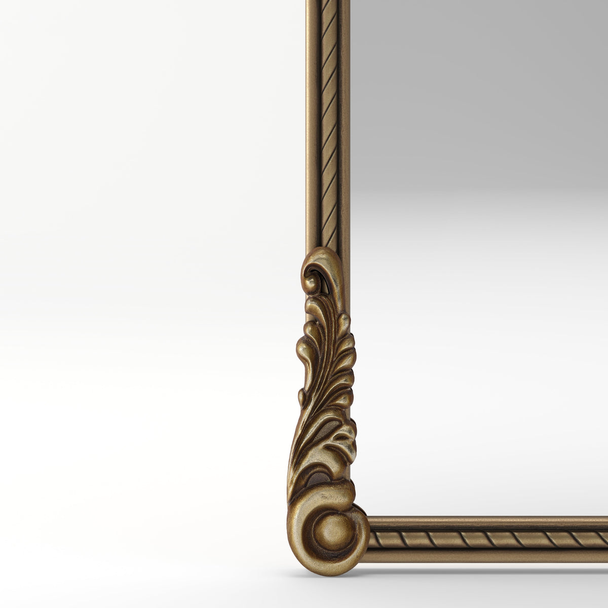 73.03" Arch Oval Vintage Relief Mirror