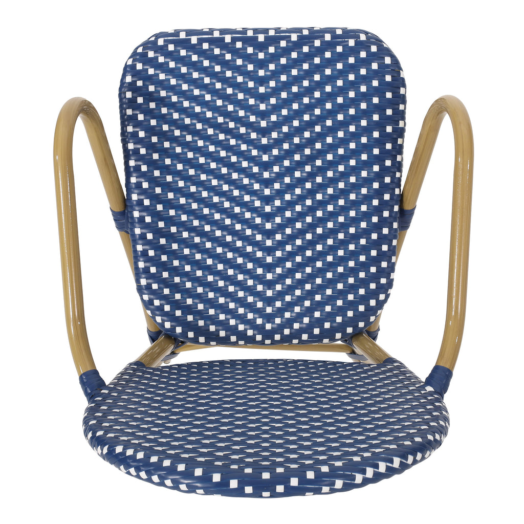 Outdoor PE Rattan and Aluminum 3 Piece French Bistro Set