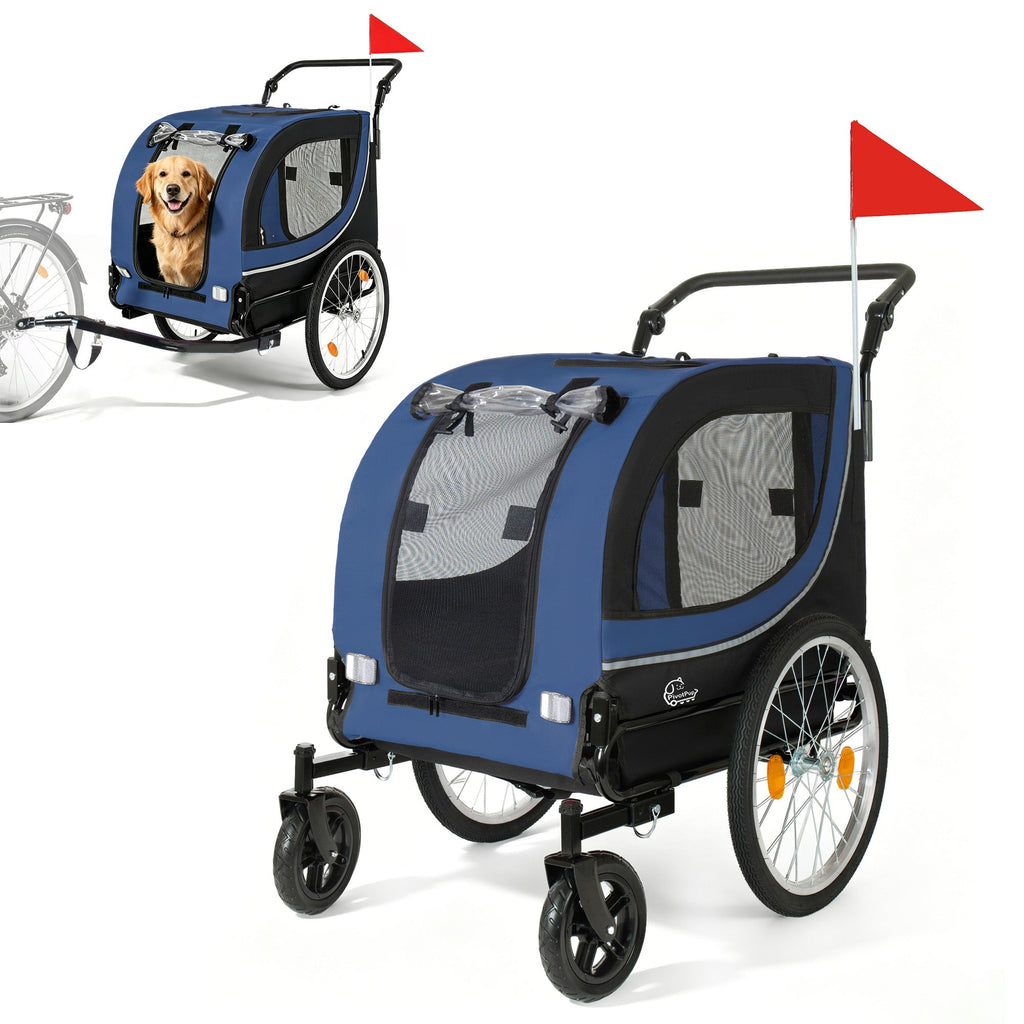 2-in-1 Bike Trailer & Pet Stroller for Dogs up to 100lbs