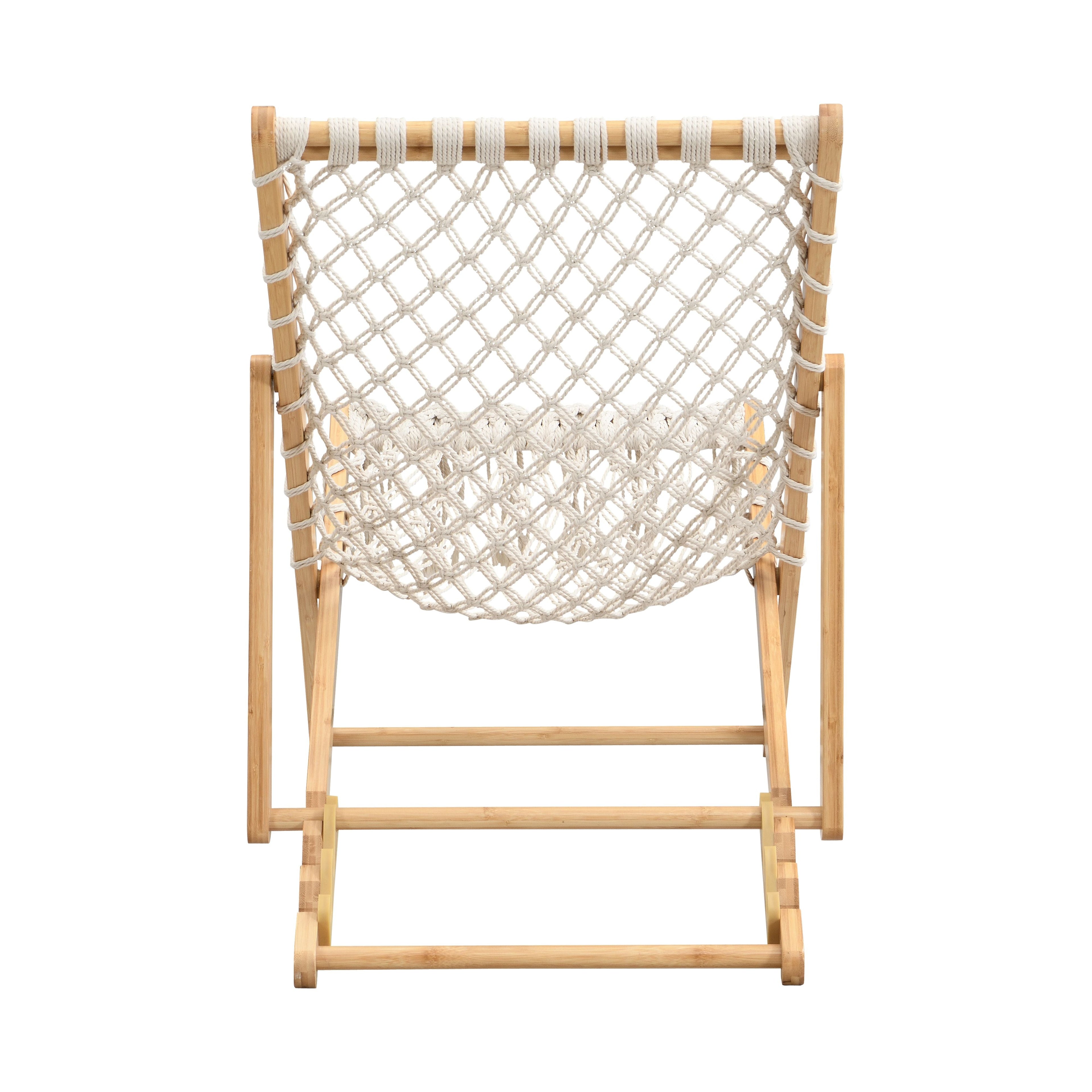 Set of 2 Weaving Chairs with Handwoven Rope
