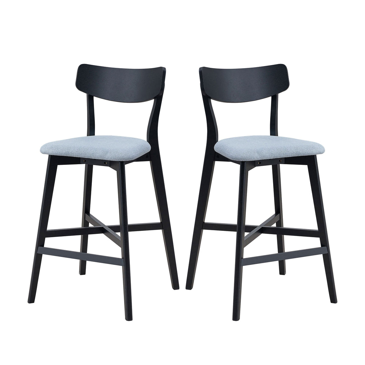 Wooden Bar Chairs Set of 2