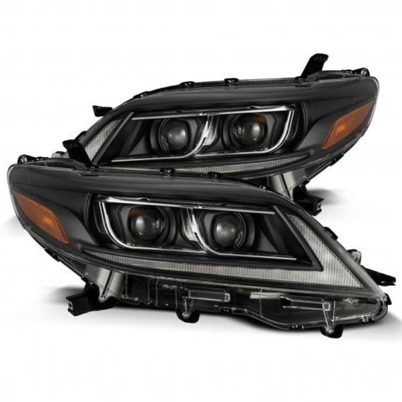 AlphaRex 11-21 Toyota Sienna LUXX LED Proj Headlights Plank Style Black w/Seq Signal/DRL 880766 *Discontinued