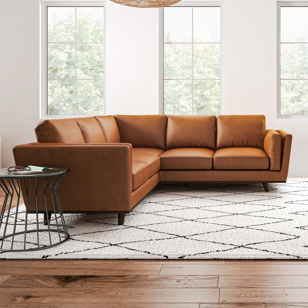 Erman Leather Sectional Sofa