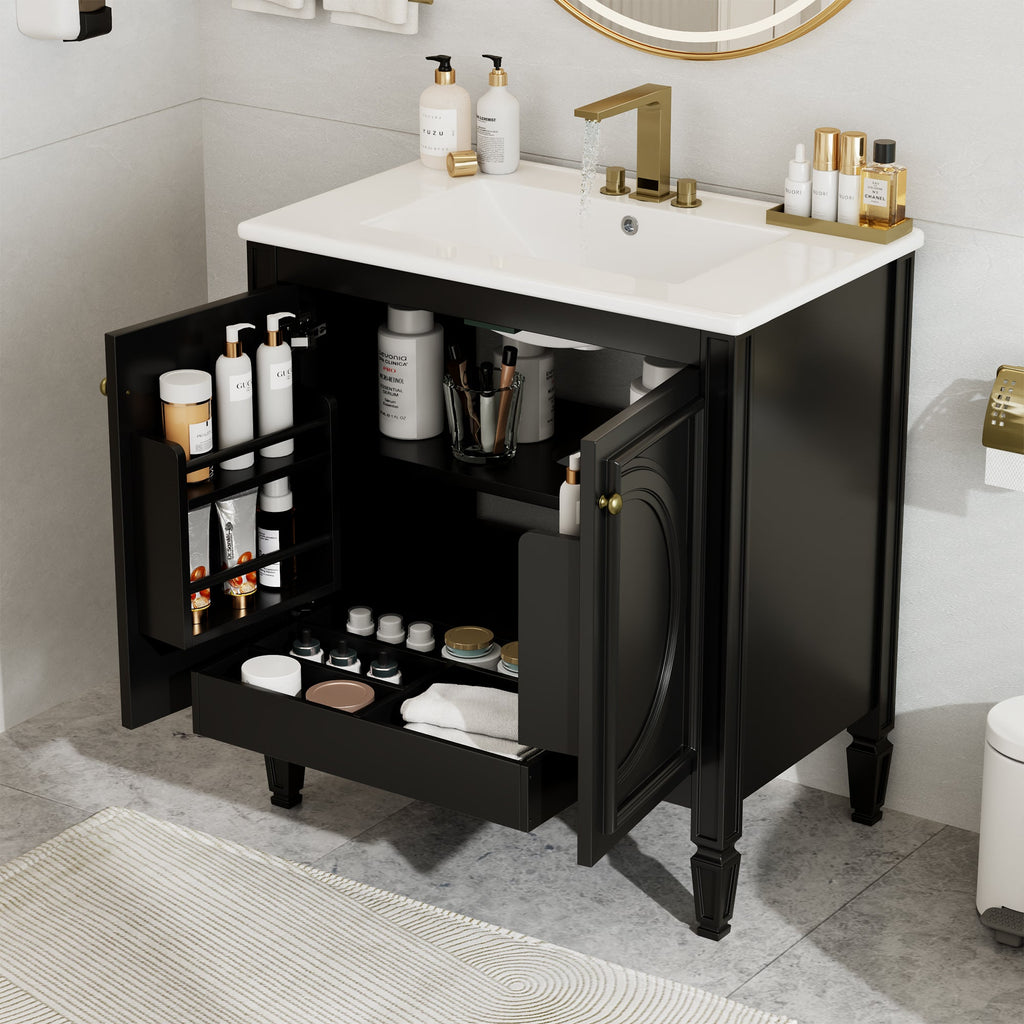 30" Bathroom Vanity with Sink and Two Doors