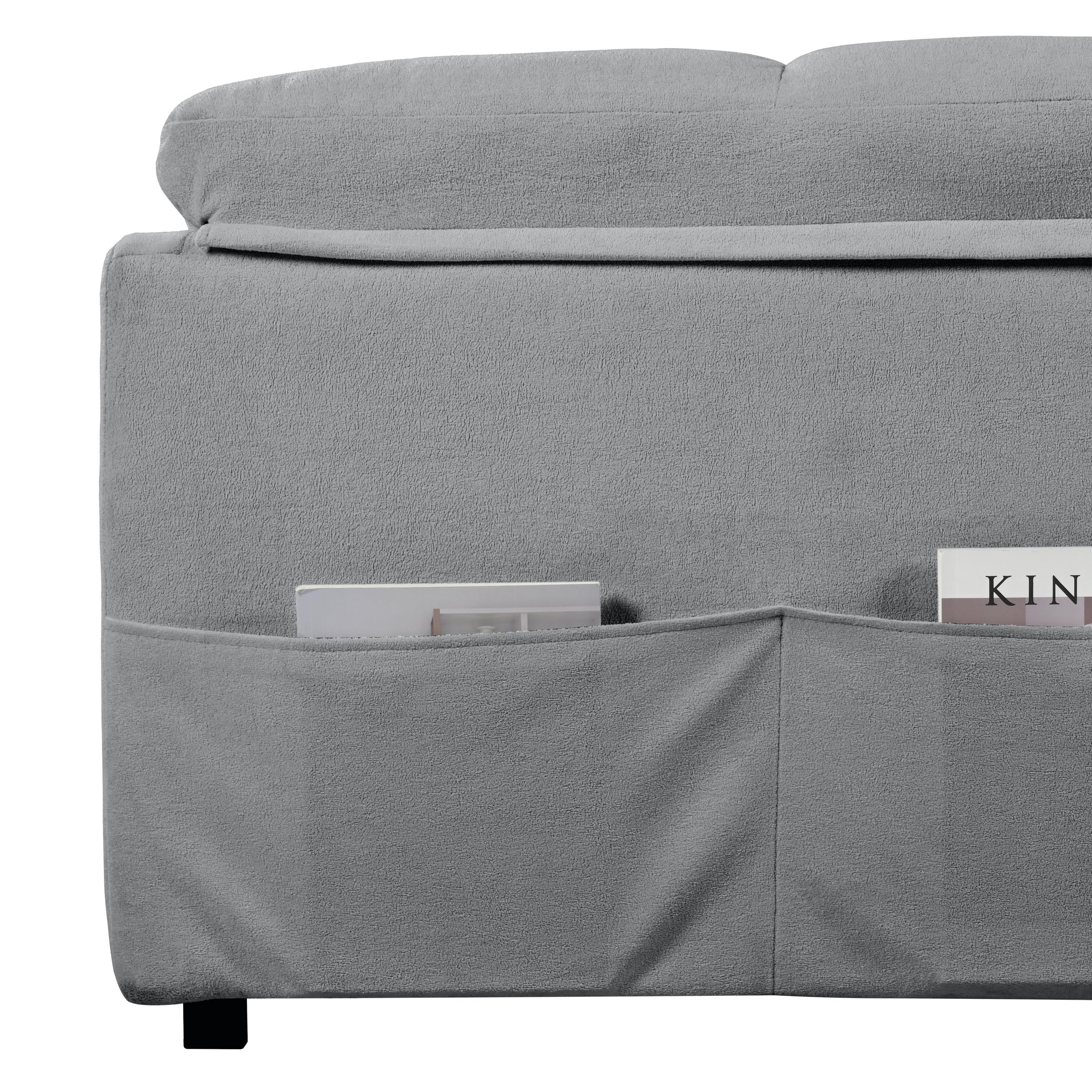 Convertible Pull-Out Queen Sleeper Sofa, 3-in-1 Design