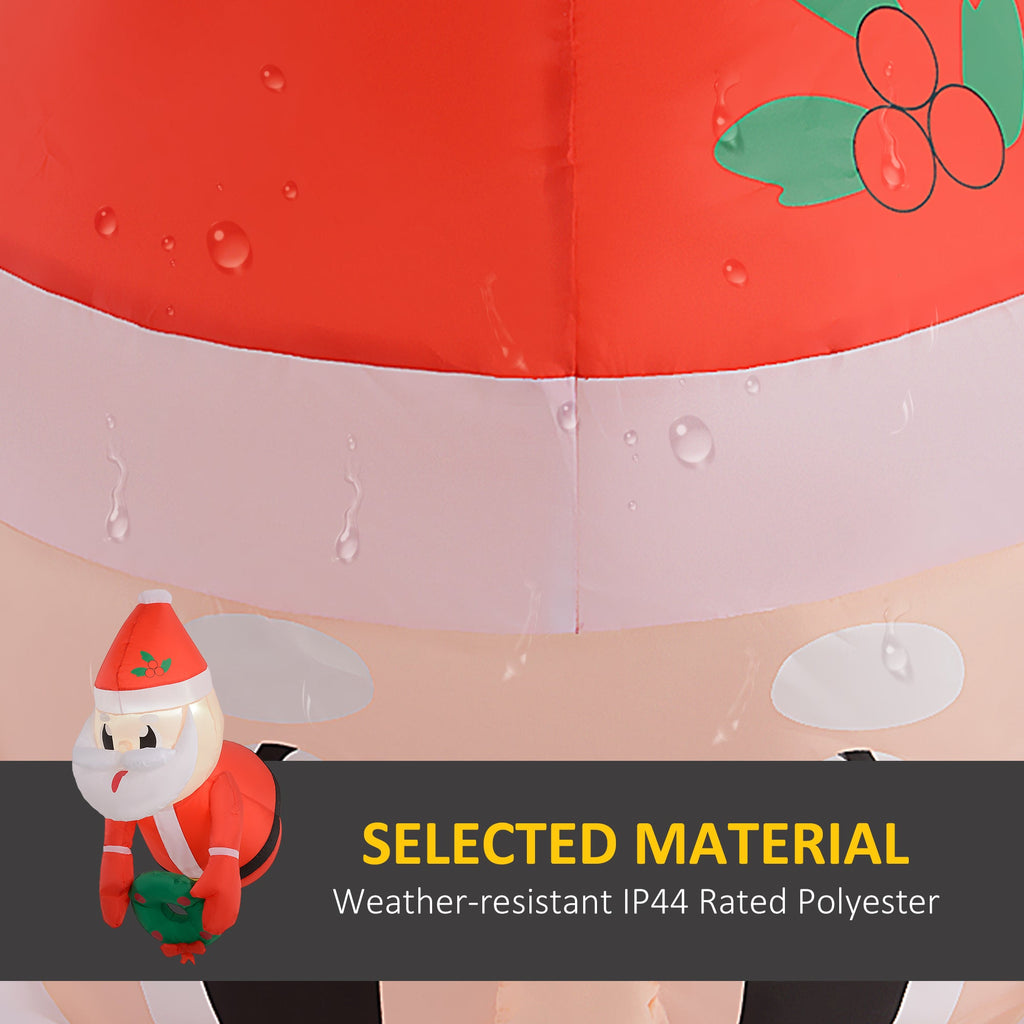Outsunny 3.4' Christmas Inflatables Hanging Santa Claus