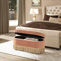 Serena 38" Oval Storage Bench Ottoman
