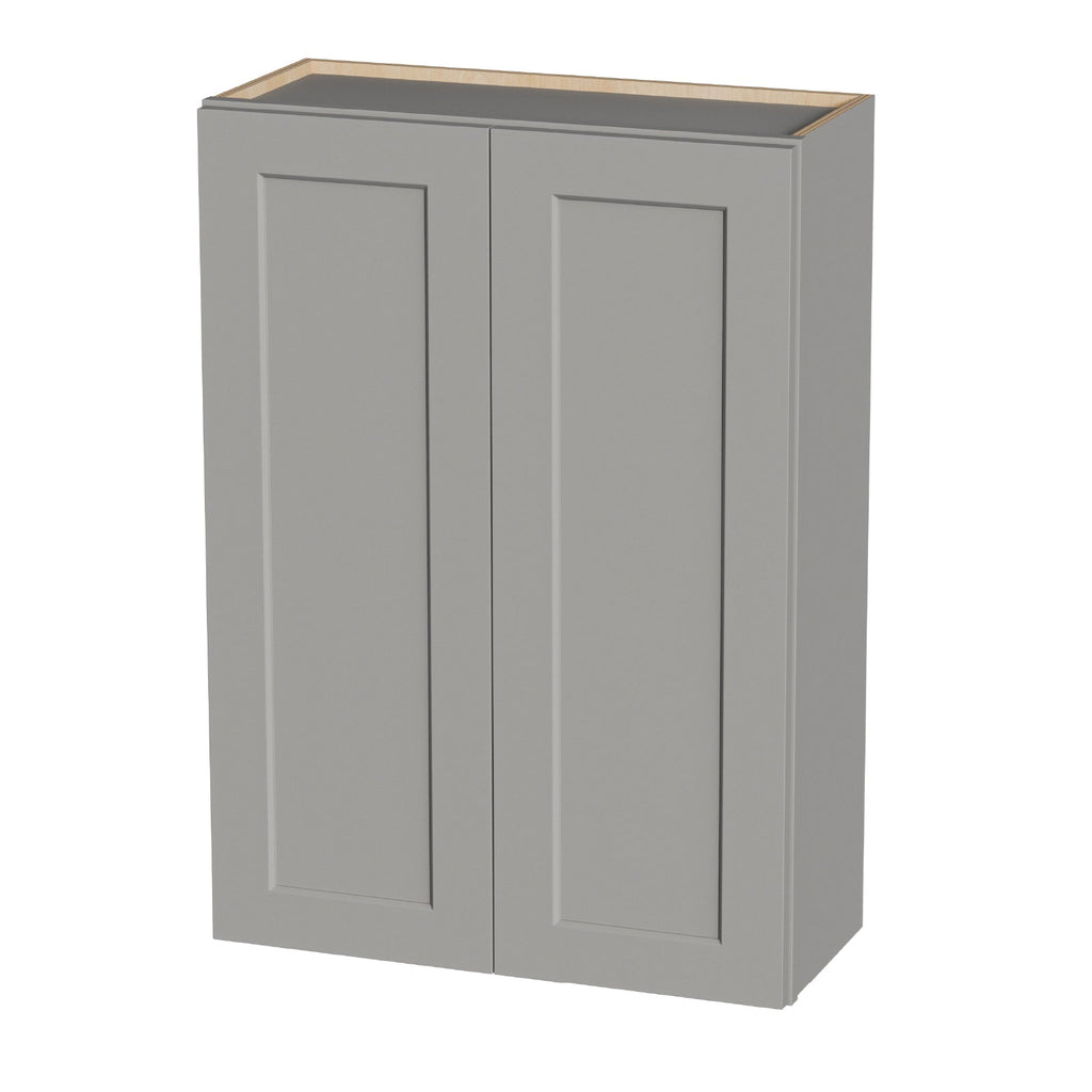 Gray Shaker Solid Wood Wall Cabinet