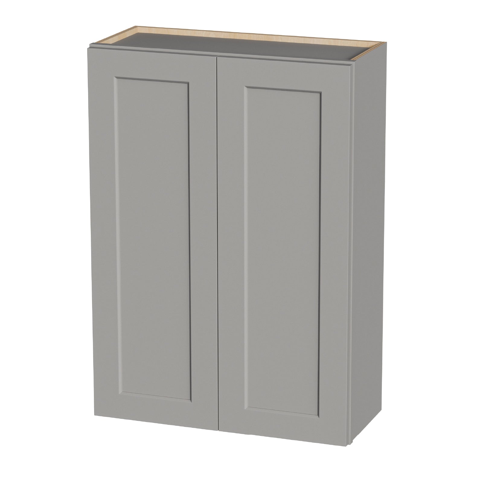 Gray Shaker Solid Wood Wall Cabinet