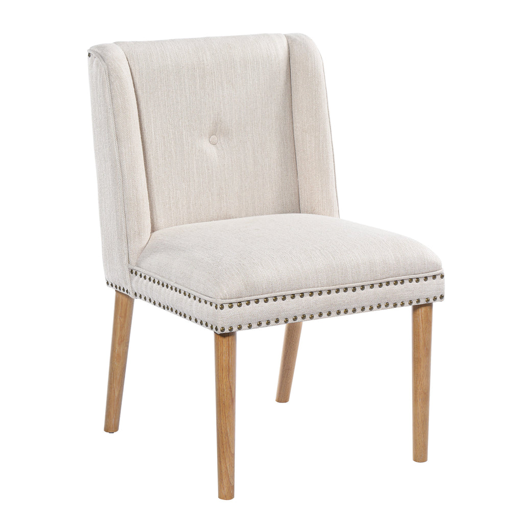 Light Luxury Rivet Upholstered Dining Chair (Set of 2)
