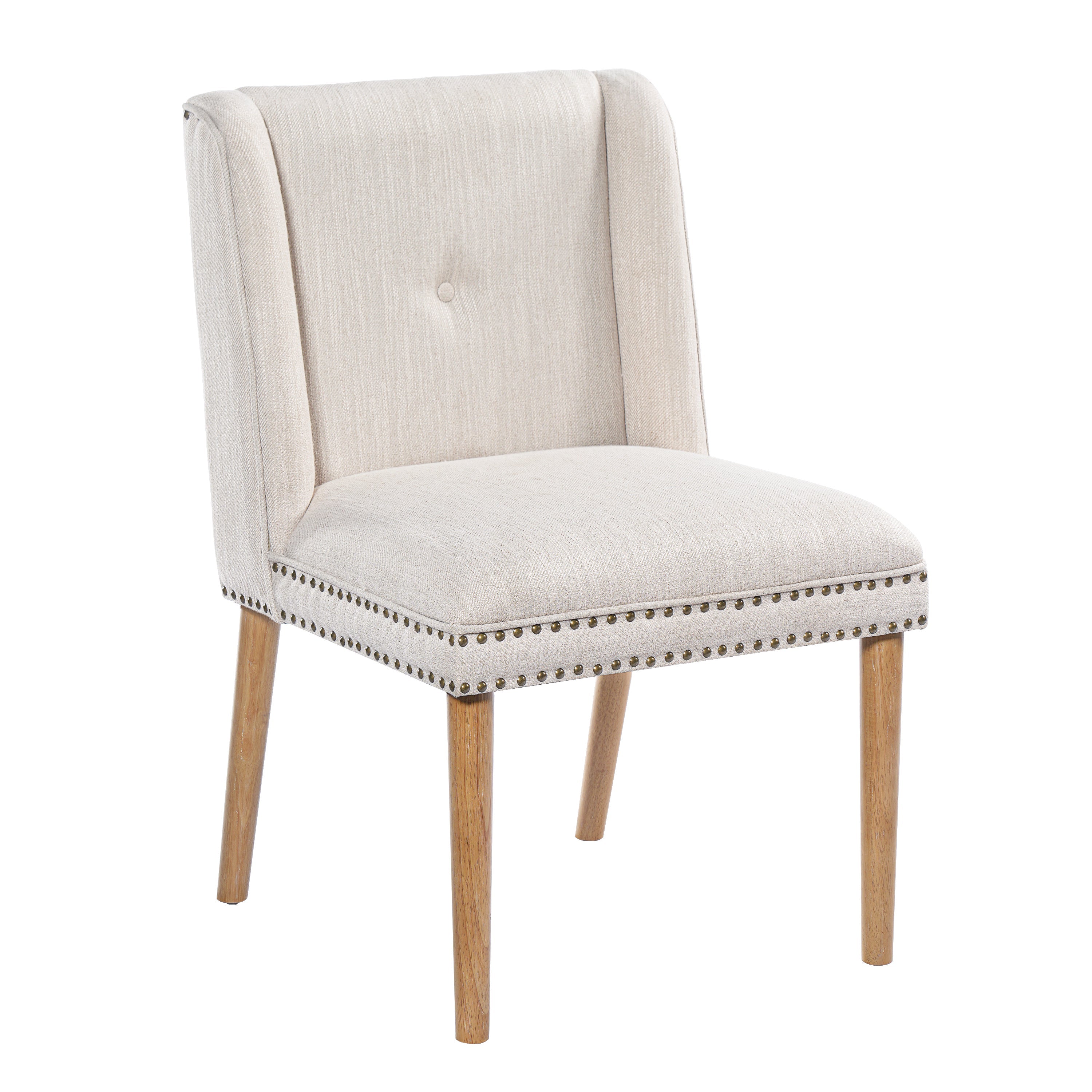 Light Luxury Rivet Upholstered Dining Chair (Set of 2)