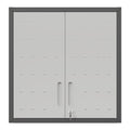 Metal Wall-Mounted Tool Storage Cabinet with Locking Door