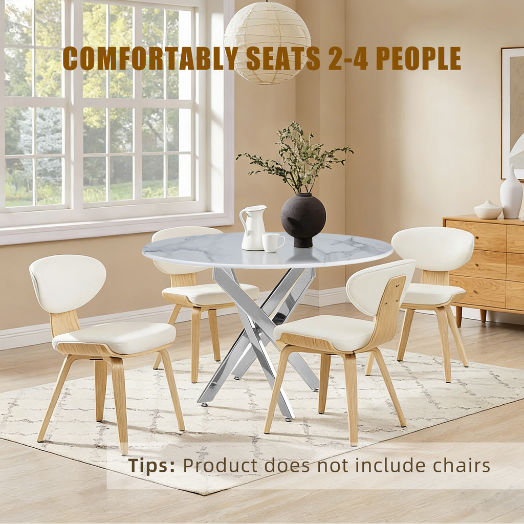 Modern Round Glass Dining Table