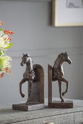 Trotting Horse Bookends Set