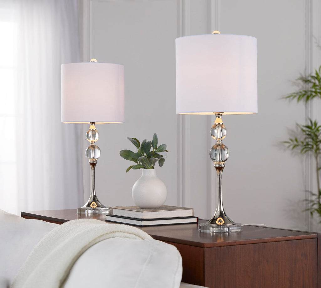 26" Contemporary Crystal Table Lamp