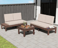 HDPE Outdoor Patio Sofa Set - 3-Piece Modern Conversation Set
