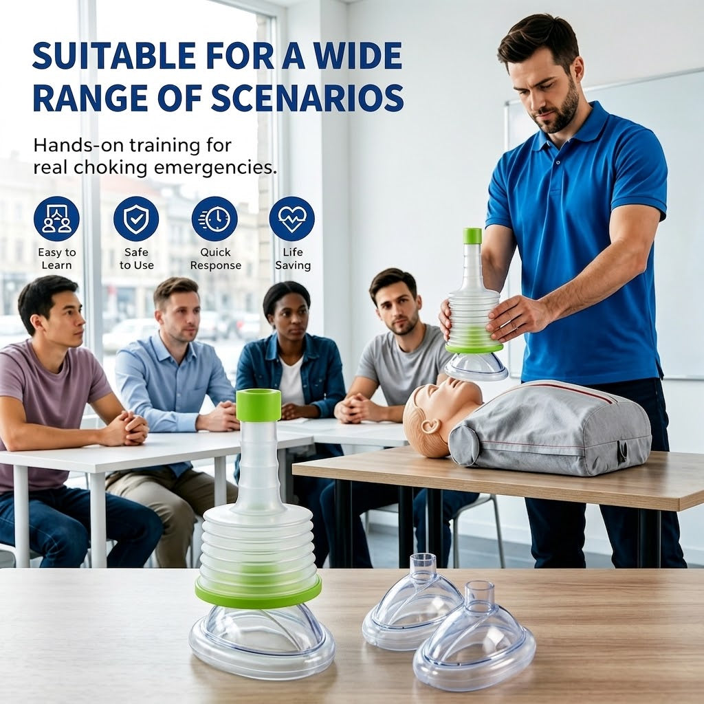 Manual Choking Emergency Device Easy To Use Airway Clearance Suction Tool For Self-Rescue First Aid Home Medical Equipment